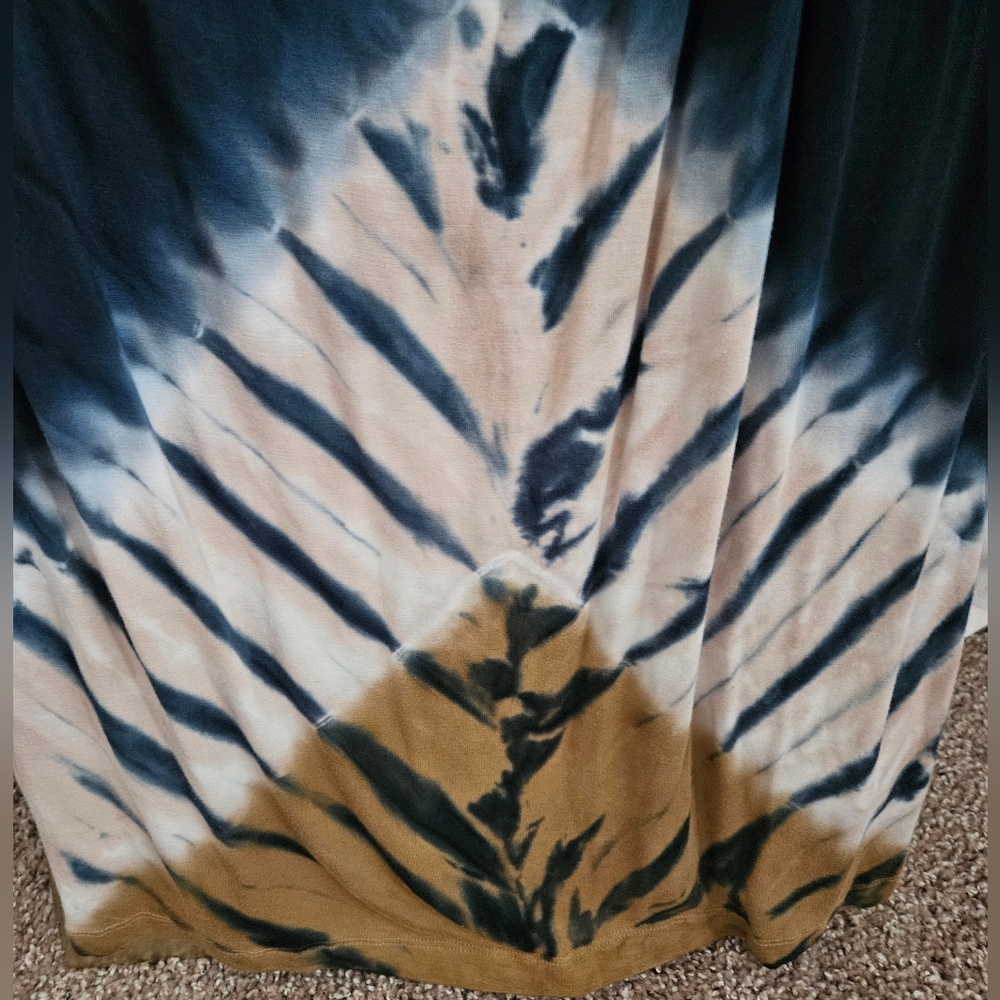 YOUNG FABULOUS & BROKE Bennet Long Sleeve Tie Dye Maxi Dress | SZ S - Picture 5 of 9